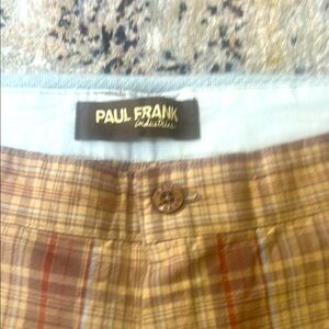 Paul Frank Checkered Shorts in Brown and Tan